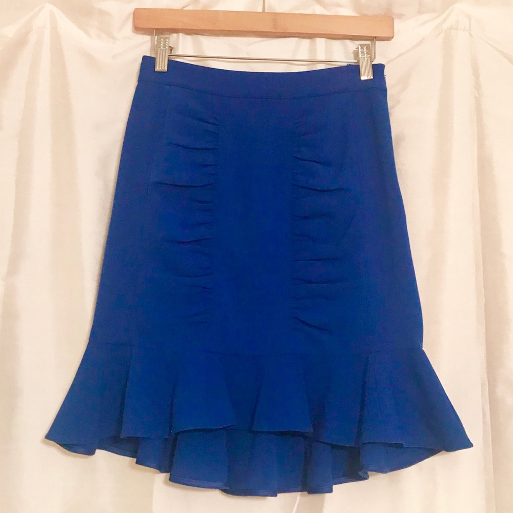 Anthropologie Ruffle asymmetric skirt